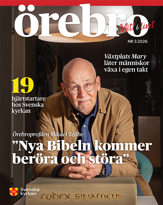 Tidningsomslag med man