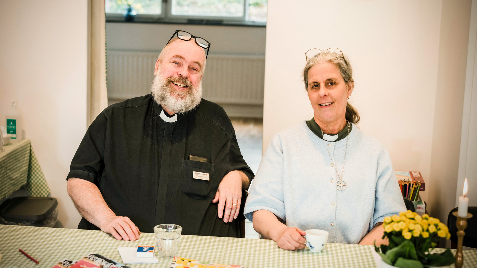 Ledarna för eftermiddagskaffet på Brunnen.