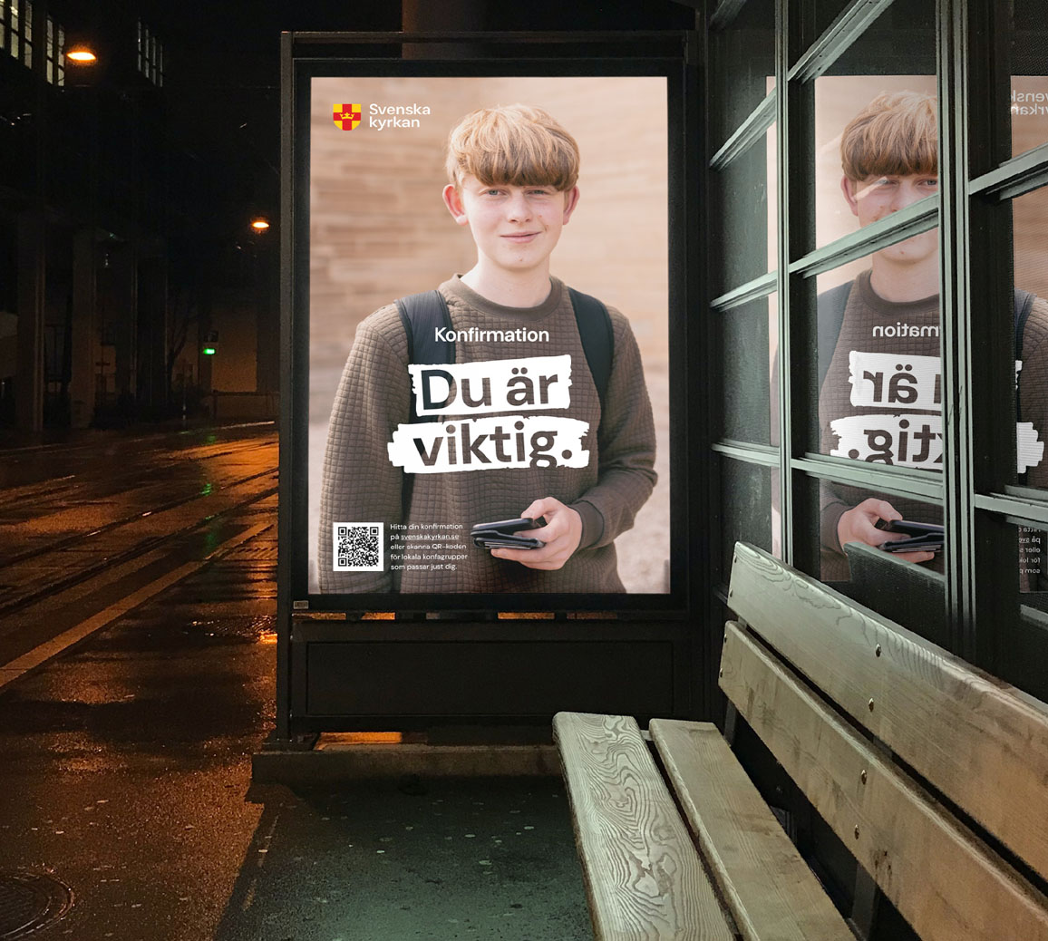 Exempel på storformat som kommer att synas i stiftet under kampanjen. Bilden är ett montage.