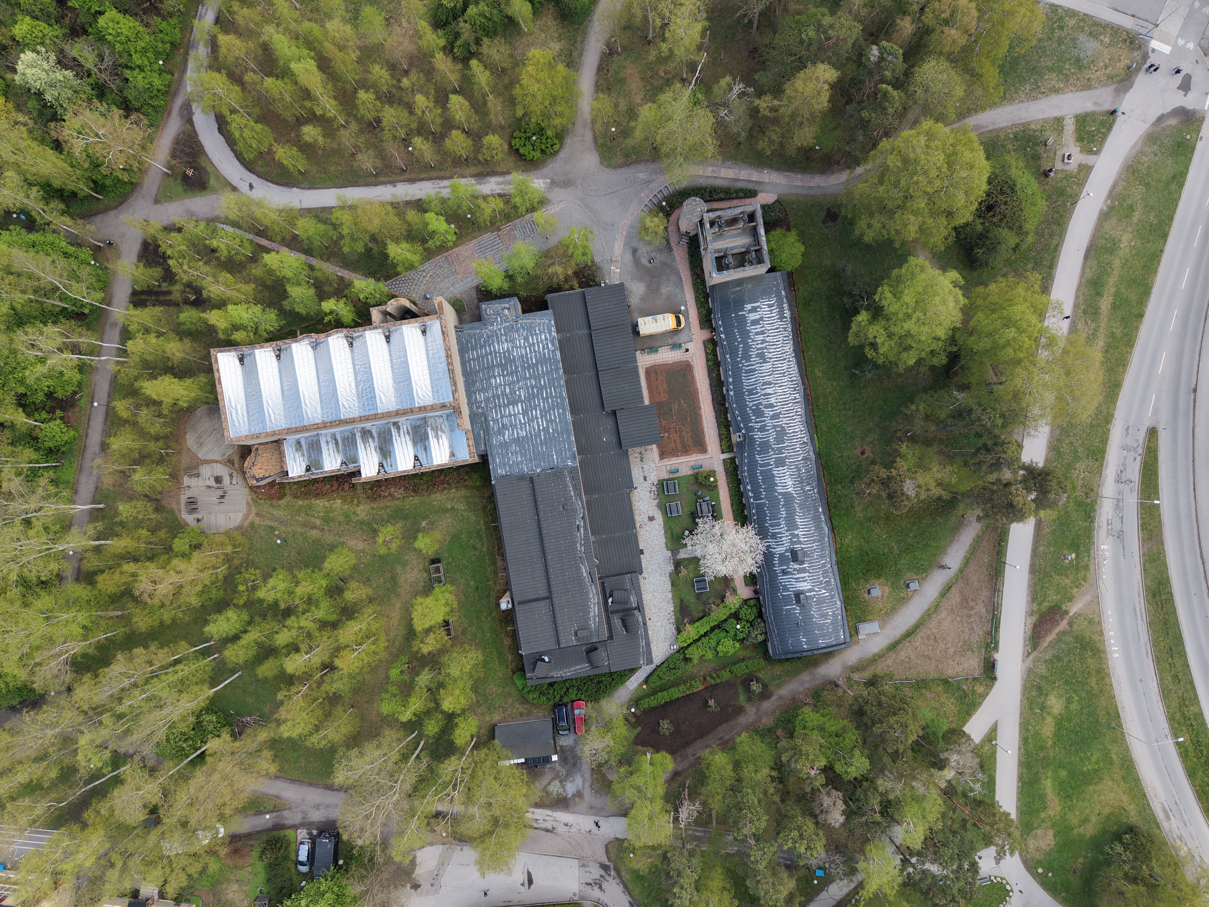 Bild på Markuskyrkans tak uppifrån