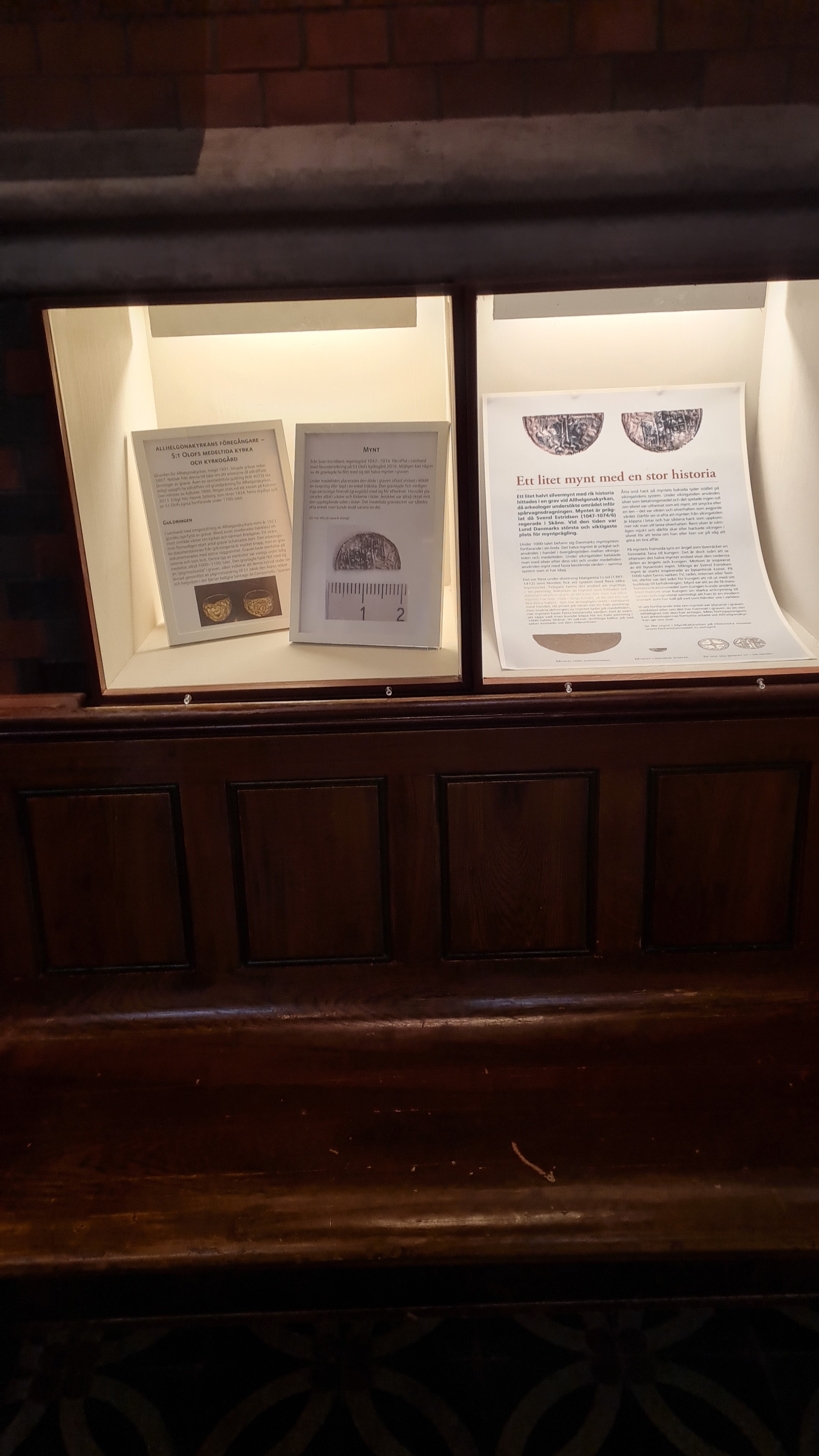 Bild från utställning om utgrävningarna 