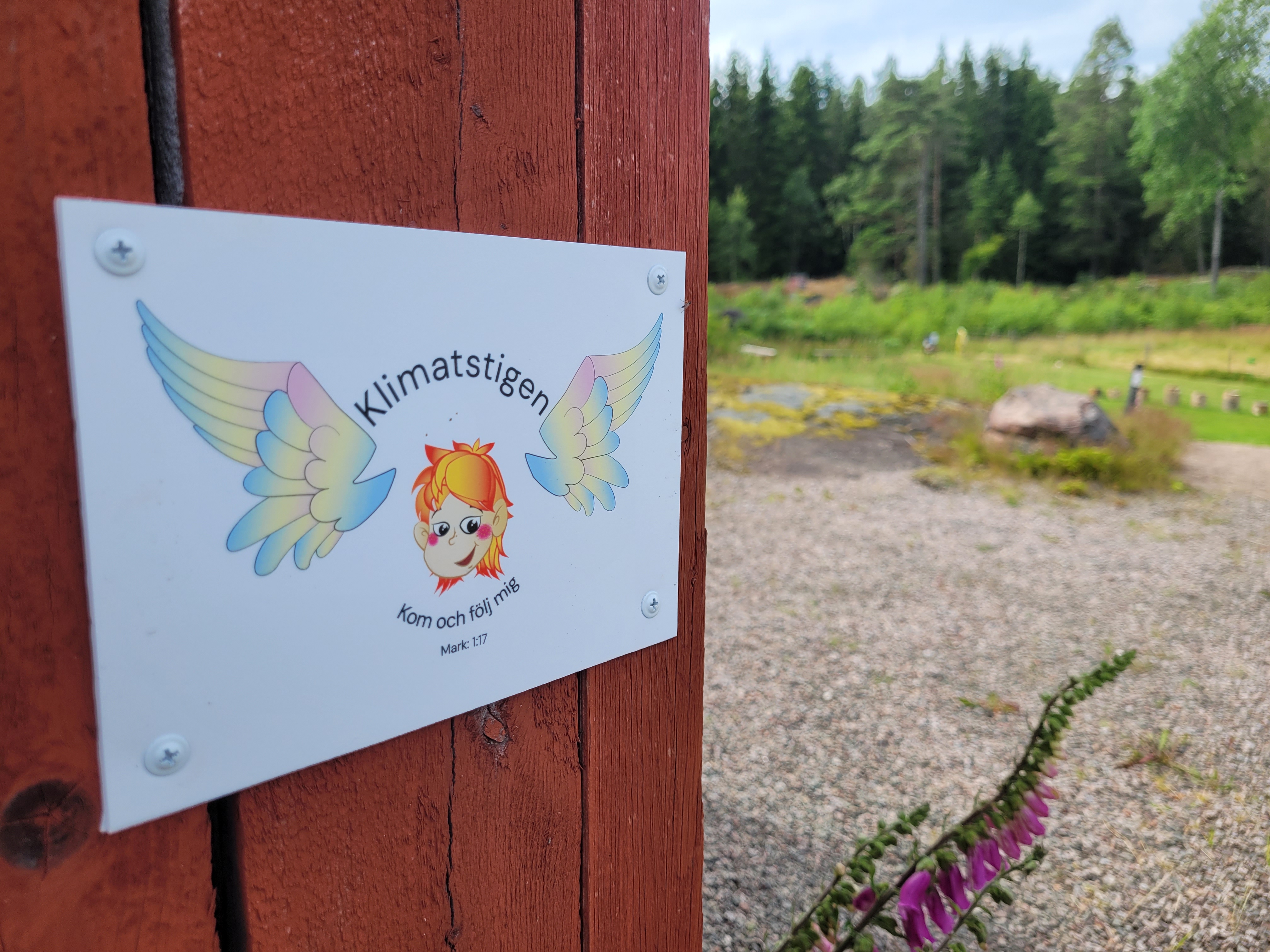 Startskylt för Klimatstigen