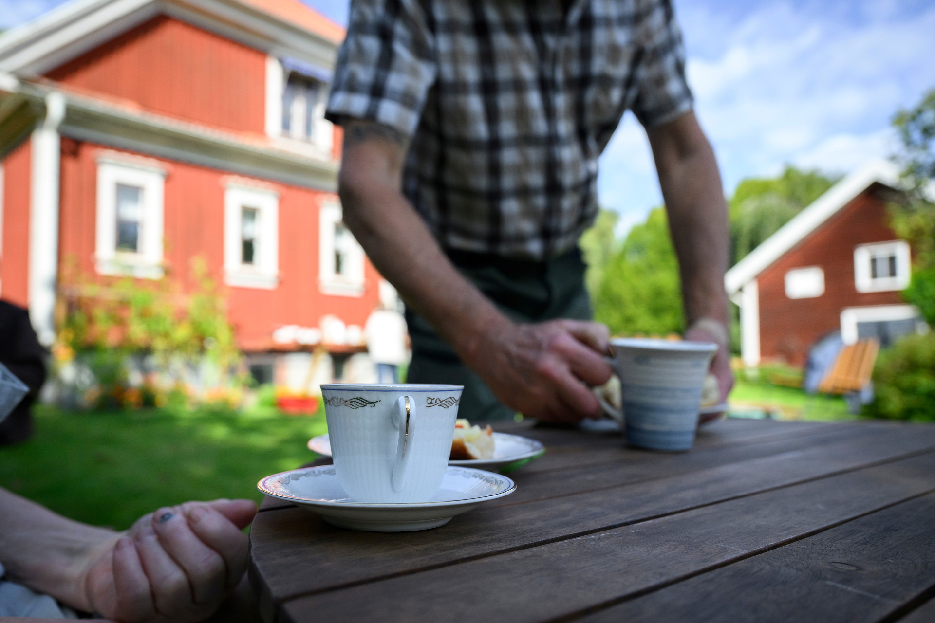 Kaffe som serveras utomhus