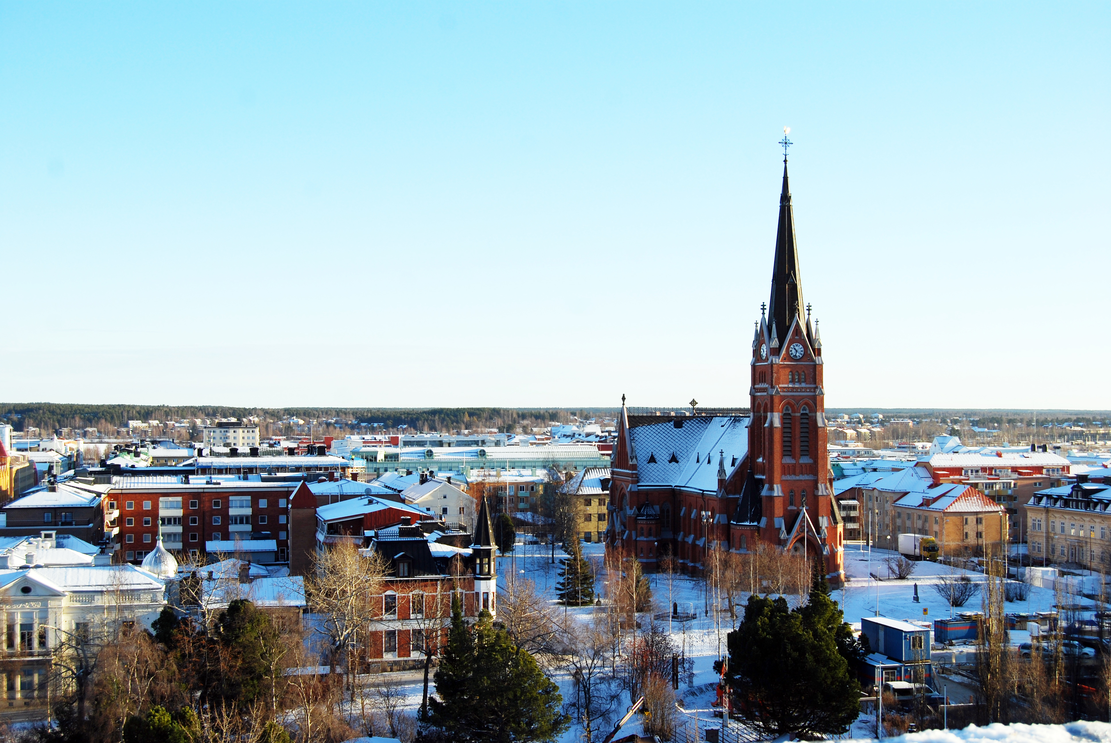 Luleå domkyrka vinterbild