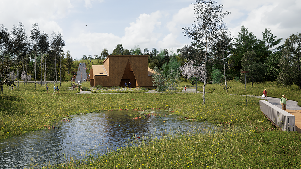 Ceremonibyggnaden på Järva begravningsplats