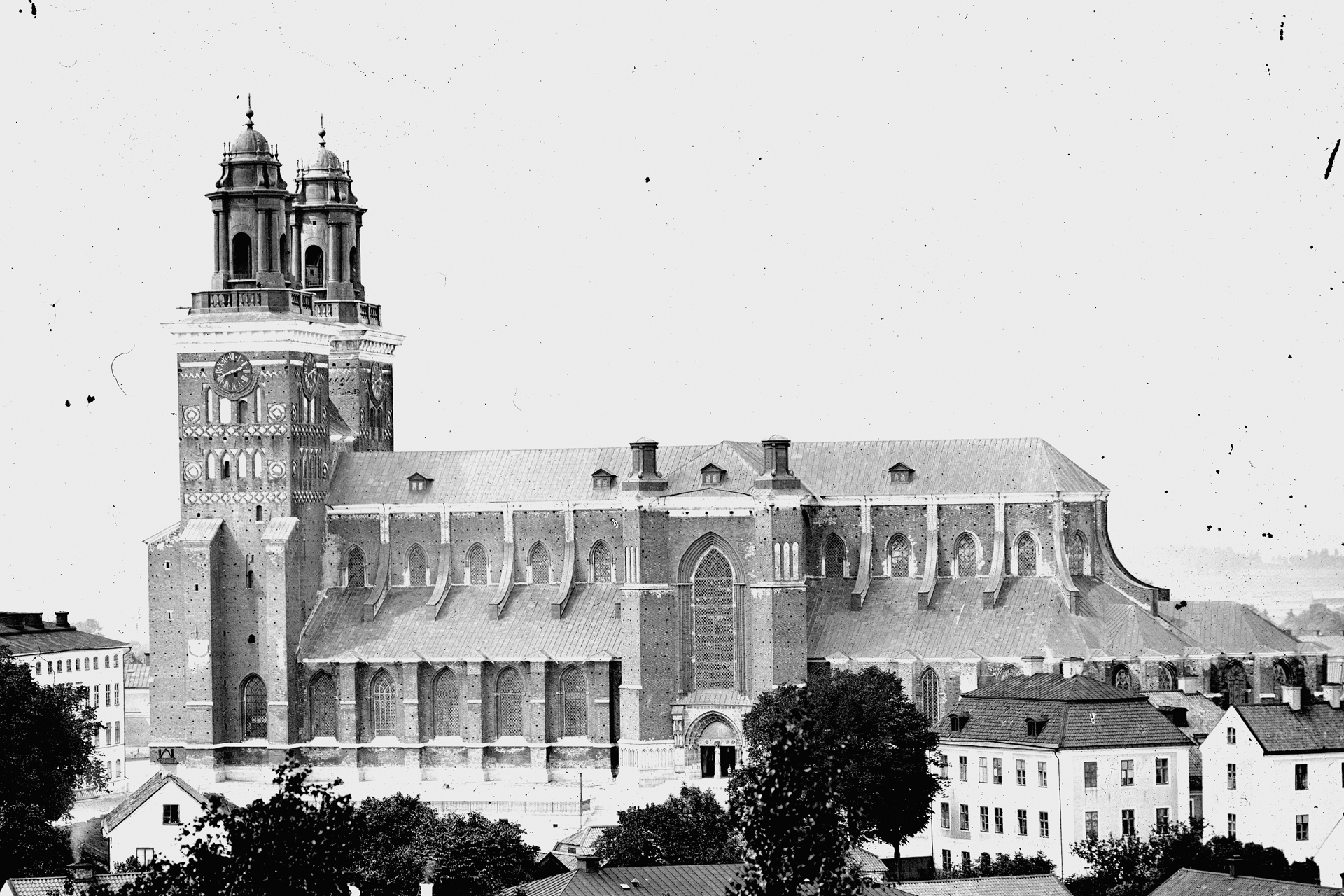 Uppsala domkyrka förr.